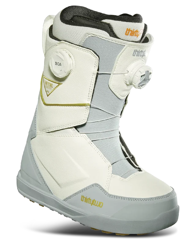 Affordable ski poles for teens-Thirtytwo Lashed Double BOA Women's Snowboard Boots - White/Grey - 2024