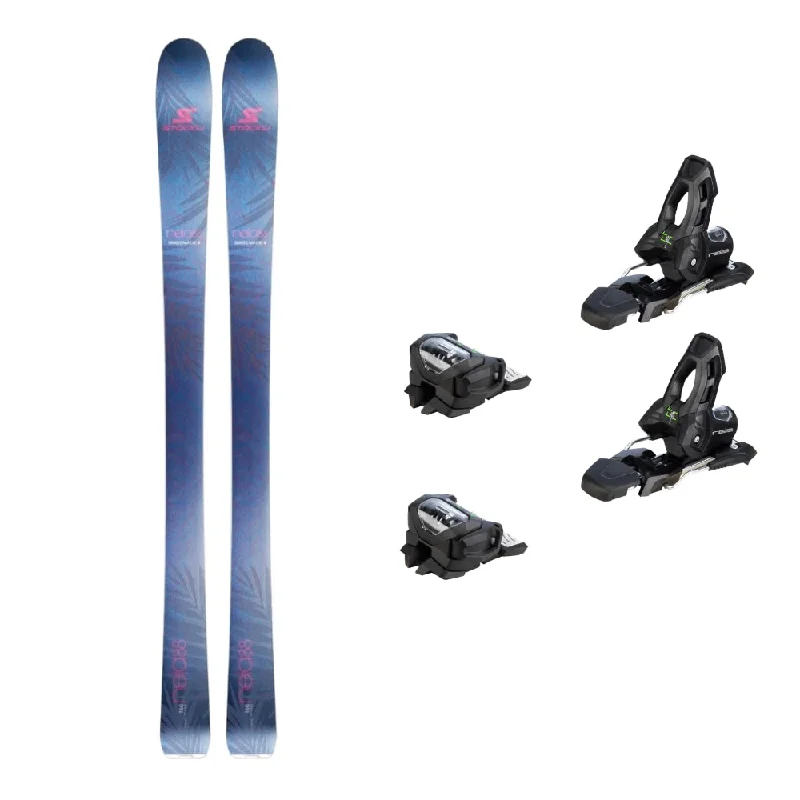 High-speed alpine skis for racing-Stockli Nela 88 Skis Package With Attack 11 Ski Bindings