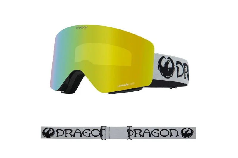 Customizable all-mountain ski bindings-Dragon R1 OTG Snow Goggles Low Bridge 2024 Classic Grey / Lumalens Gold Ion + Lumalens Amber