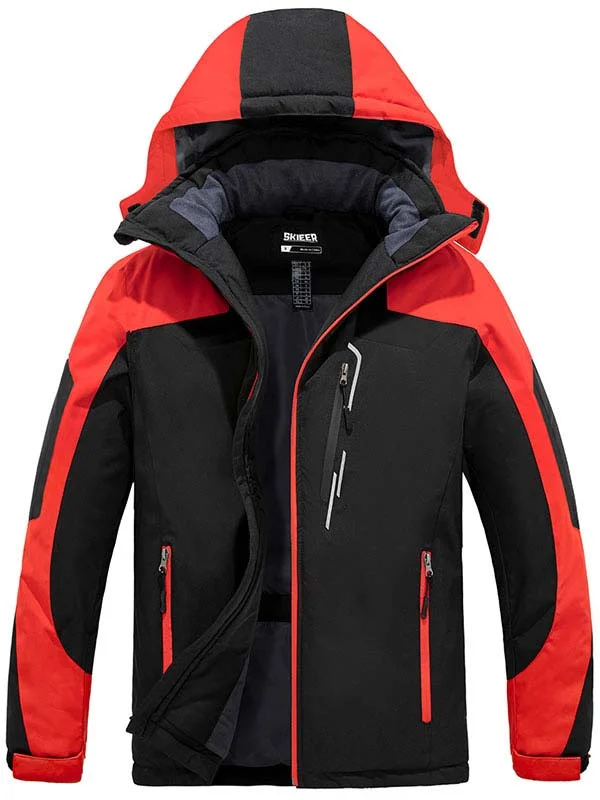 Premium alpine ski boots-Skieer Men's Ski Jacket Waterproof Snowboarding Jackets Winter Snow Windproof Coat Warm Raincoat