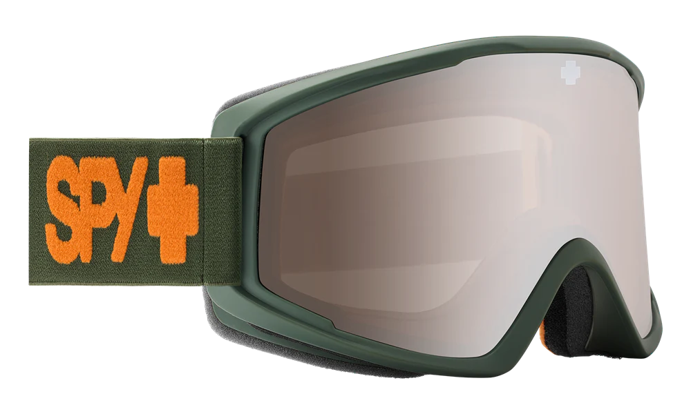 Affordable ski bindings for teens-Spy Crusher Elite Junior Goggles Matte Steel Green / Bronze Silver Mirror