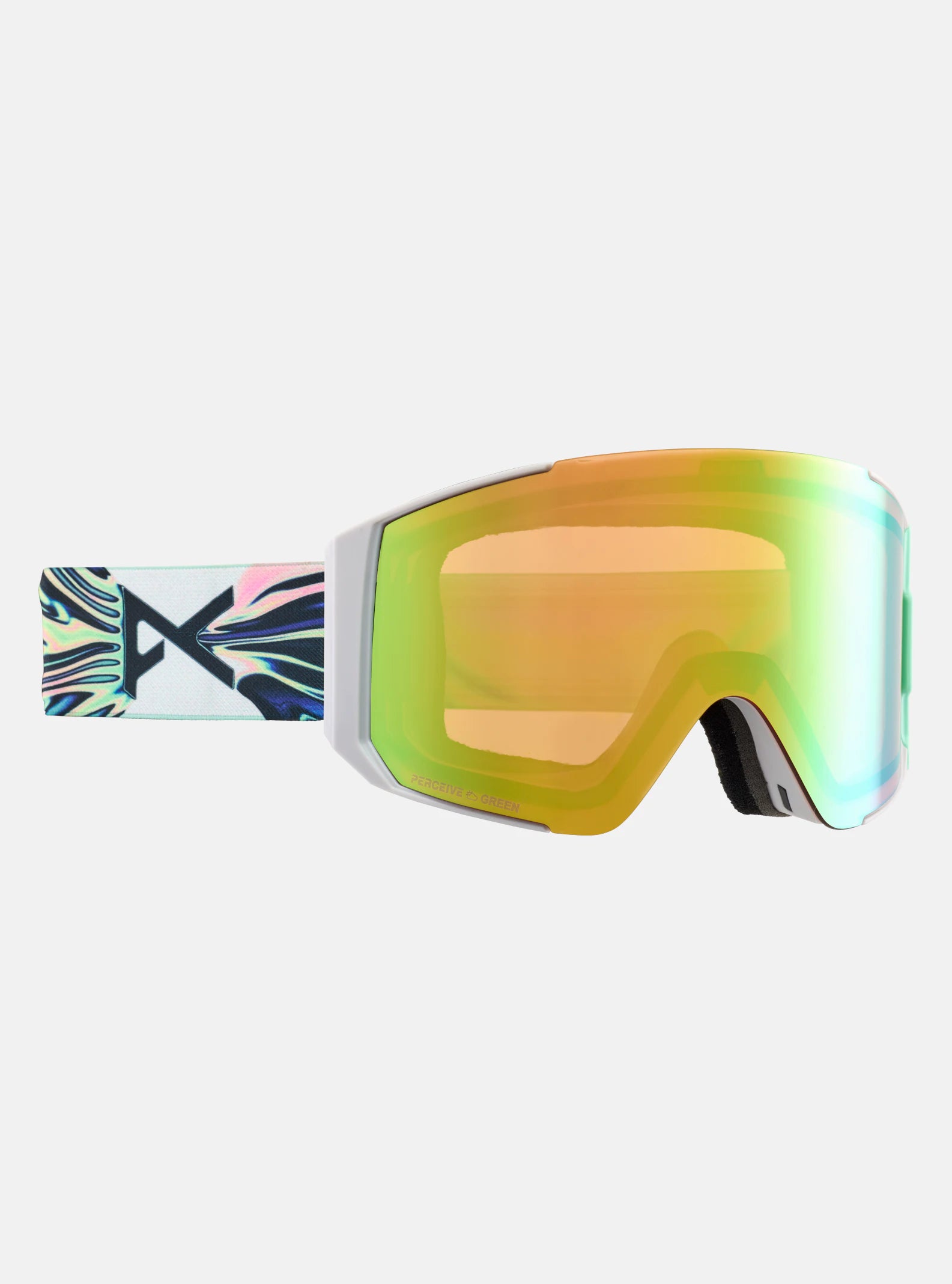 Lightweight ski helmets for kids-Anon Sync Goggles Meltdown / Perceive Variable Green Lens & Spare Lens