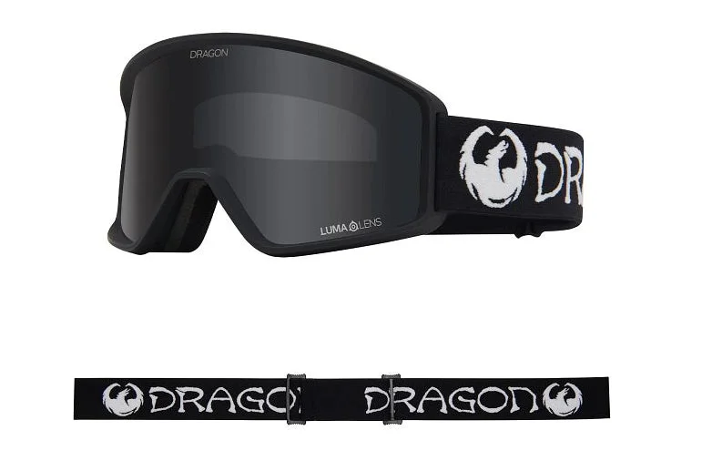 Adjustable alpine ski bindings-Dragon DXT OTG Snow Goggles Low Bridge 2024 Classic Black / Lumalens Dark Smoke