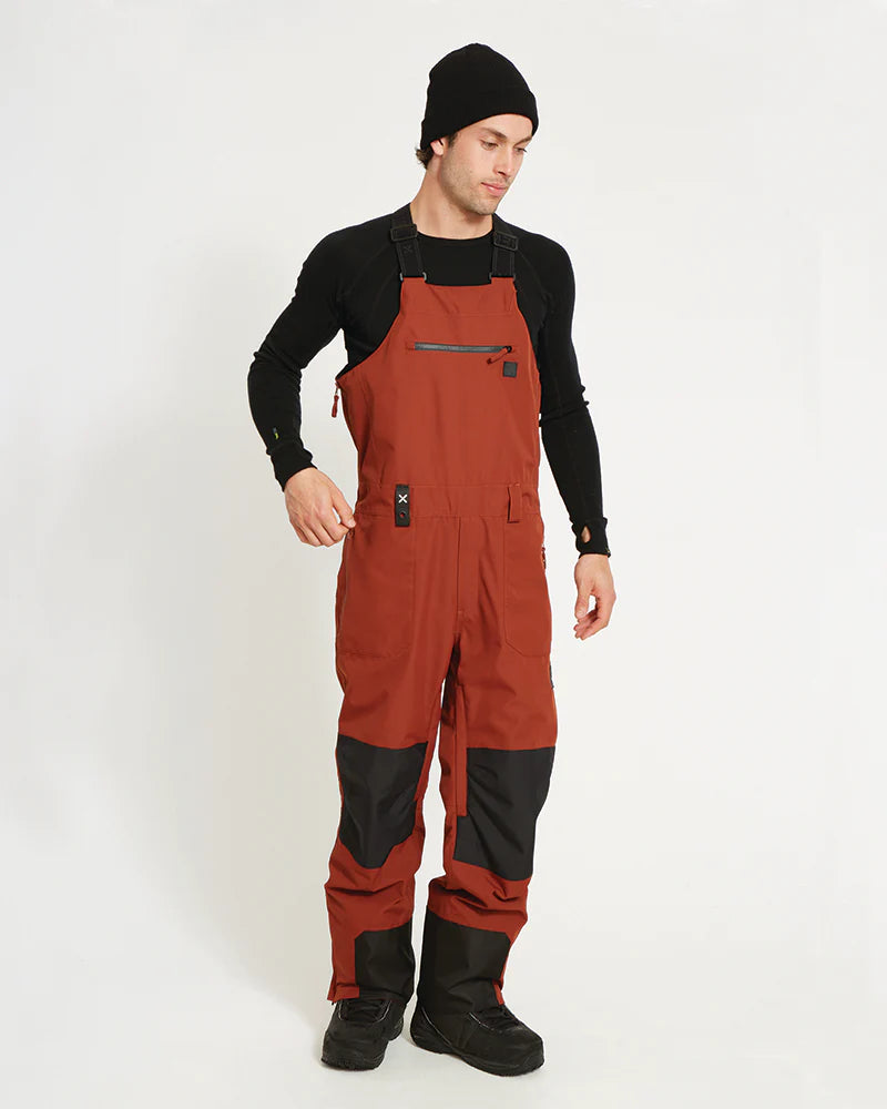 Durable alpine ski bindings-XTM Fletcher Bib Pants Mens 2024 Brick