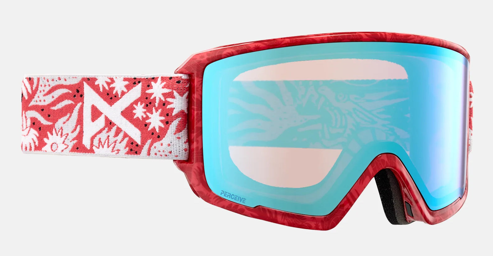 Designer ski bindings for kids-Anon M3 Goggles & MFI Face Mask & Spare Lens Low Bridge Fit Joshua Noom / Perceive Variable Blue Lens