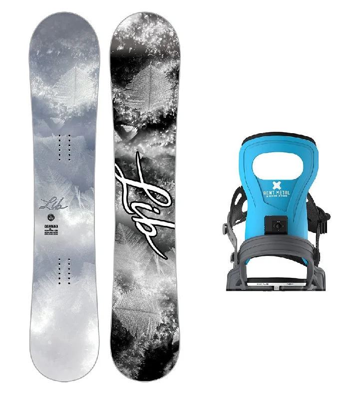 Affordable ski bindings for women-Lib Tech Cortado Snowboard with Men's Bent Metal Bolt Snowboard Binding 2025