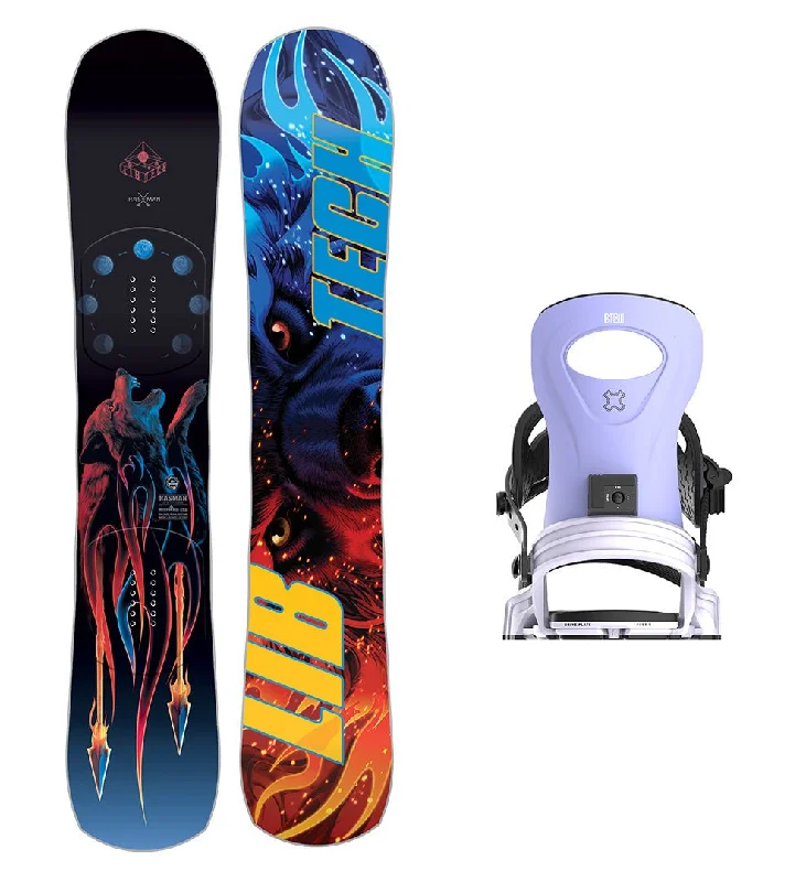 Affordable powder ski helmets-Lib Tech Rasman Snowboard with Bent Metal Women's Metta Snowboard Binding 2025