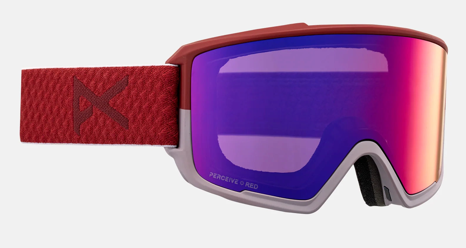 Lightweight ski boots for kids-Anon M3 Goggles & MFI Face Mask & Spare Lens 2024 Mars / Perceive Sunny Red Lens