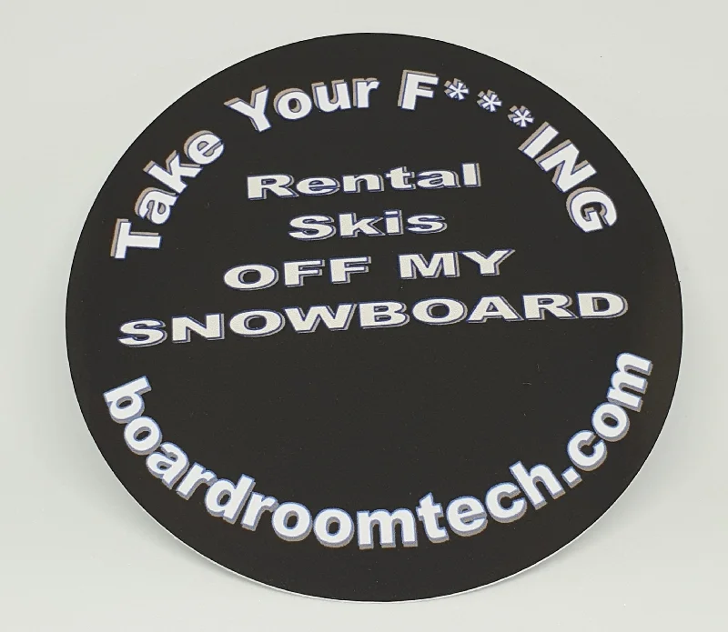 Custom-fit carving ski bindings-Boardroom Tech F***ing Skier Sticker