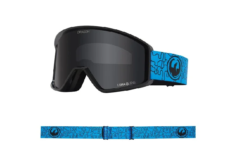 Adjustable ski helmets for kids-Dragon DXT OTG Snow Goggles 2024 Drippy / Lumalens Dark Smoke