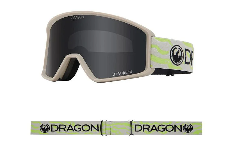 High-performance ski boots for women-Dragon DXT OTG Snow Goggles Low Bridge 2024 Kelp / Lumalens Dark Smoke