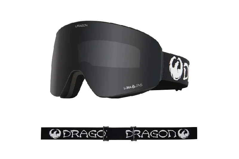 Premium ski bindings for safety-Dragon PXV Snow Goggles 2024 Classic Black / Lumalens Dark Smoke + Lumalens Light Rose