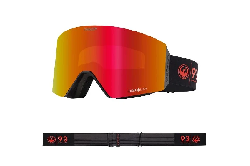 High-speed ski helmets for racing-Dragon RVX MAG OTG Snow Goggles Low Bridge 2024 30 Years / Lumalens Red Ion + Lumalens Light Rose