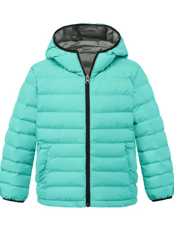 High-speed alpine ski bindings-Girl's Packable Lightweight Jacket Warm Hooded Puffer Winter Coat