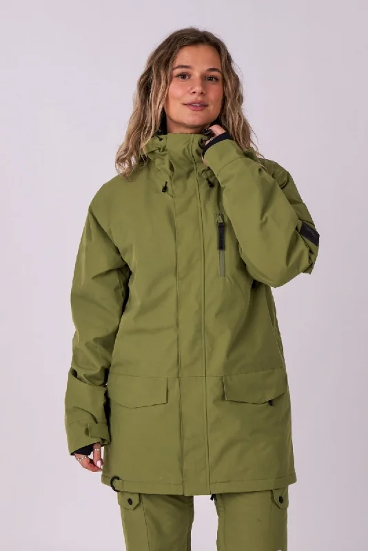 Durable carving ski helmets-Yeh Girl Ski & Snowboard Jacket - Khaki