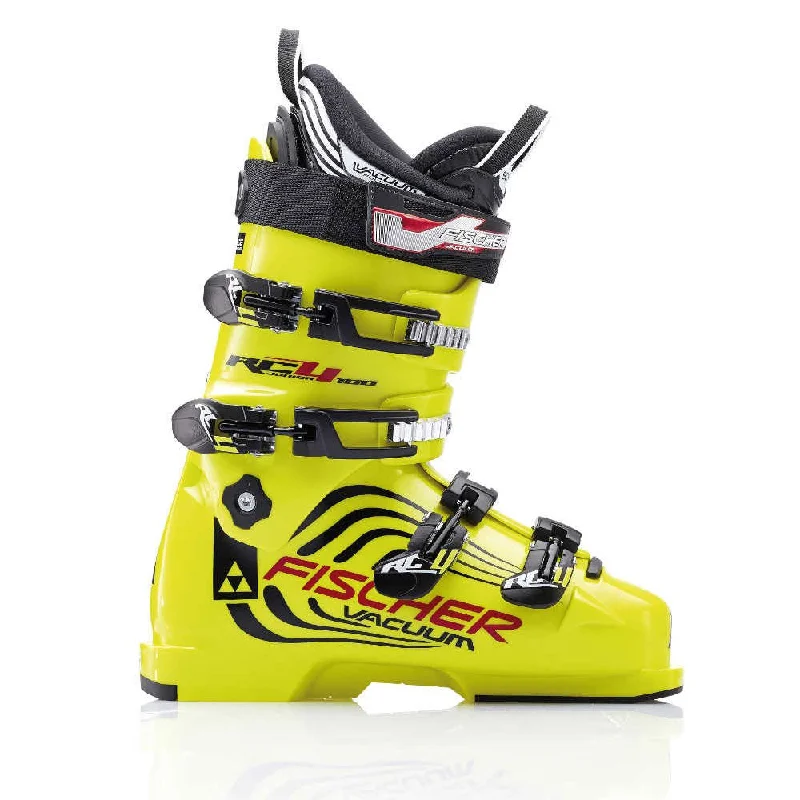 Designer powder ski helmets-Fischer RC4 100 Vacuum Kid's Race Ski Boots