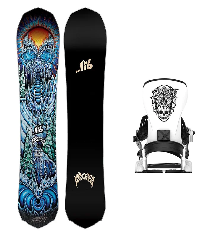 Durable freeride skis for backcountry-Lib Tech Mayhem Rocket Snowboard with Bent Metal Transfer Snowboard Binding 2025