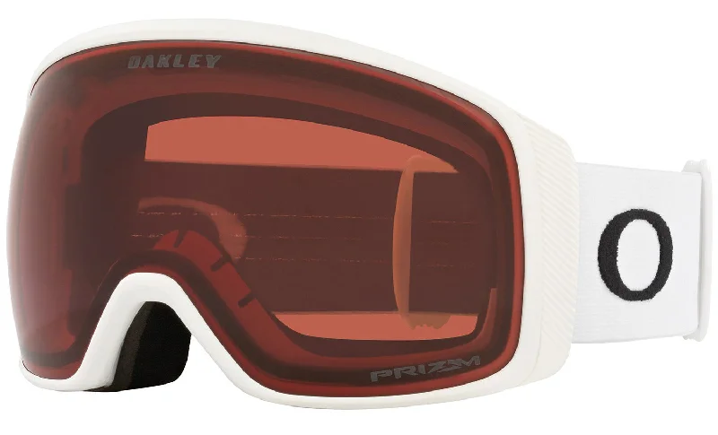 Waterproof ski bindings for snow-Oakley Flight Tracker L Goggles Matte White / Prizm Garnet