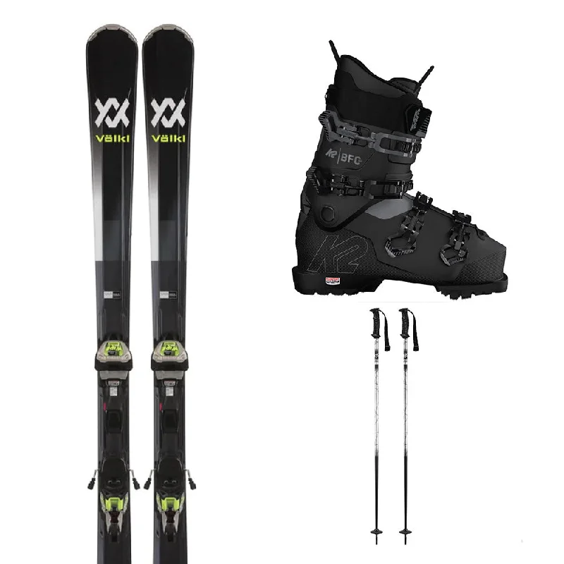 Durable alpine ski poles-Performance Ski Rental Package