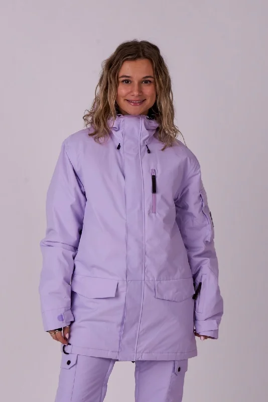 Adjustable all-mountain ski bindings-Yeh Girl Ski & Snowboard Jacket - Lavender