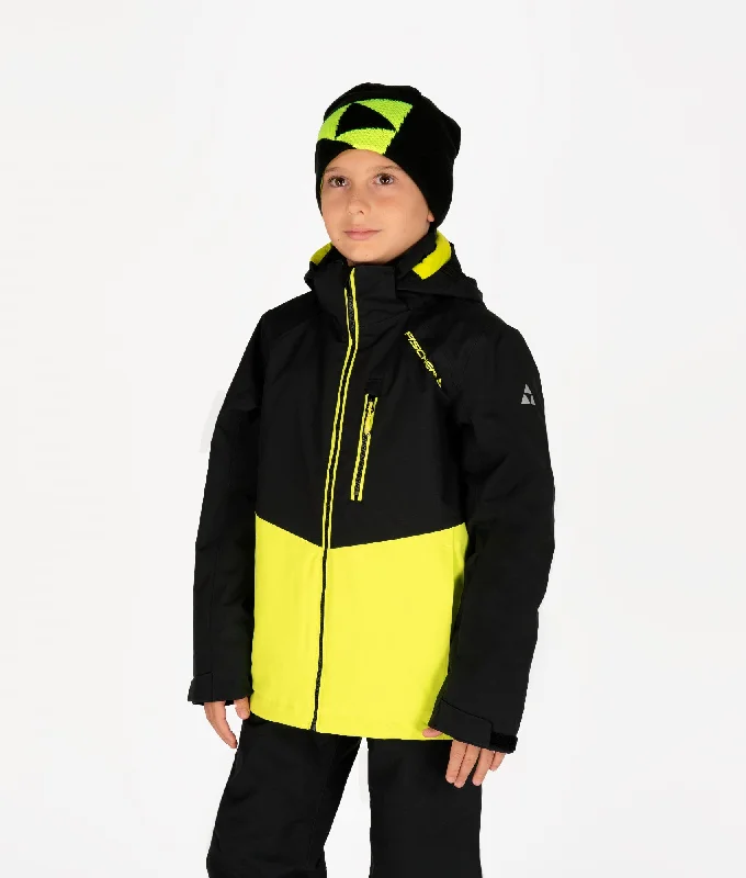 Adjustable ski poles for beginners-Eisjoch Insulated Ski Jacket Junior YELLOW