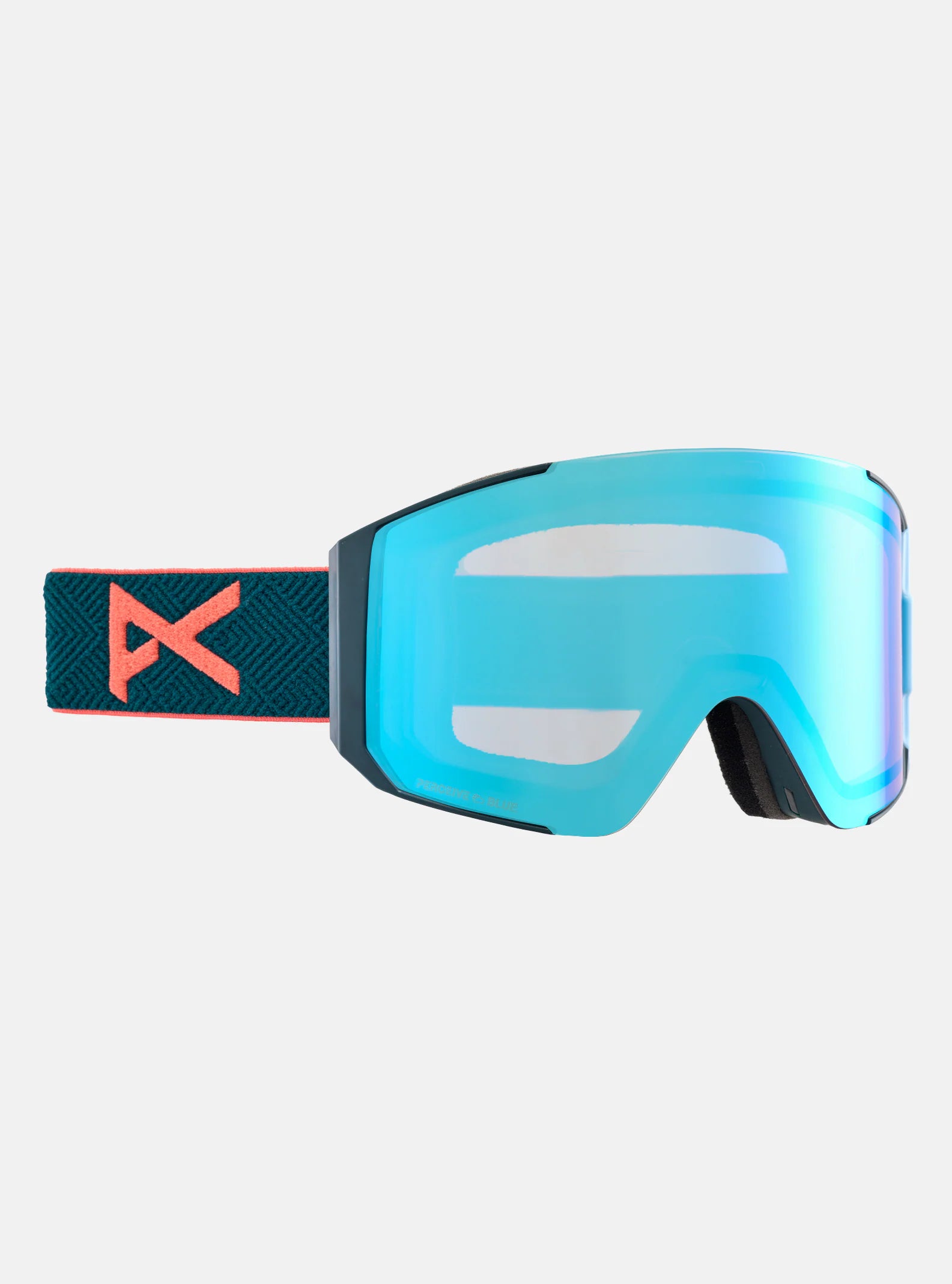 High-speed powder skis for experts-Anon Sync Goggles Low Bridge Fit Deep Emerald / Perceive Variable Blue Lens & Spare Lens