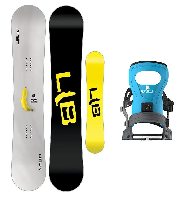 Customizable ski boots for comfort-Lib Tech Skate Banana Snowboard with Bent Metal Bolt Snowboard Binding 2025