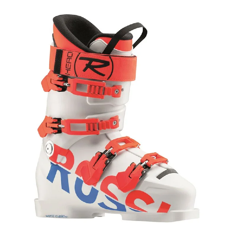 Premium ski helmets with padding-Rossignol Hero World Cup 90 S.C. Short Cuff Kid's Race Ski Boots 2018