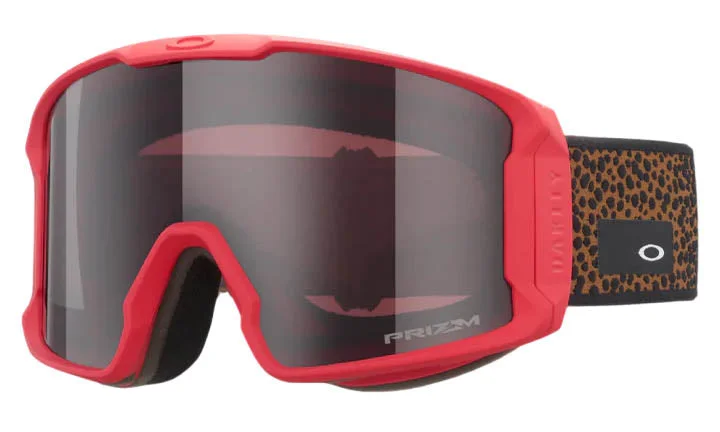 Designer powder skis for deep snow-Oakley Line Miner L Goggles Dark Brown Habitat / Prizm Dark Grey