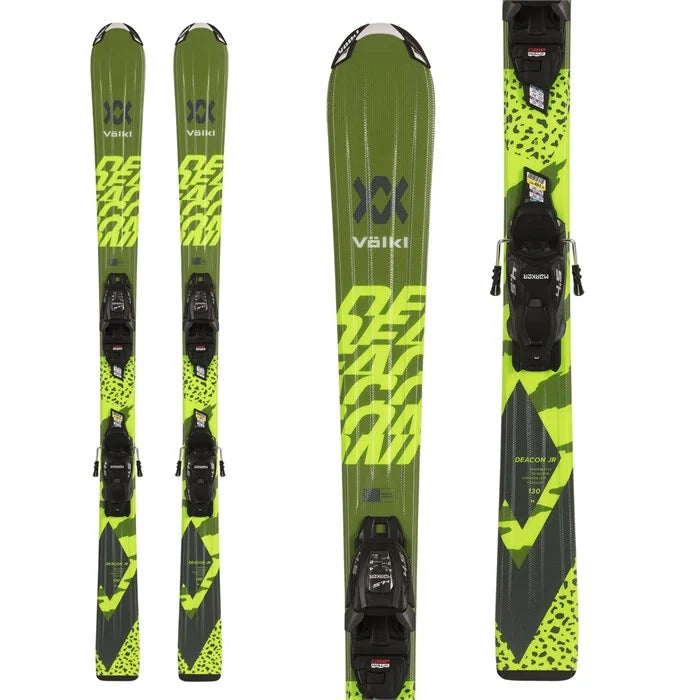 Customizable alpine ski boots-Deacon Junior Skis + 4.5 vMotion Jr