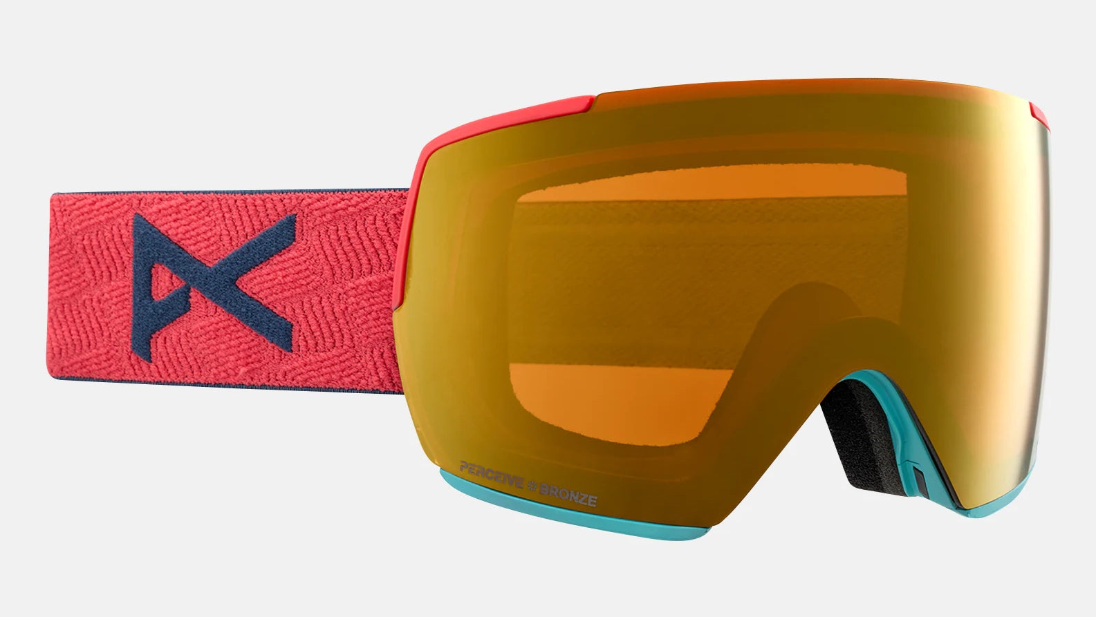 Customizable ski boots for pros-Anon M5 Goggles & MFI Face Mask & Spare Lens 2024 Coral / Perceive Sun Bronze Lens