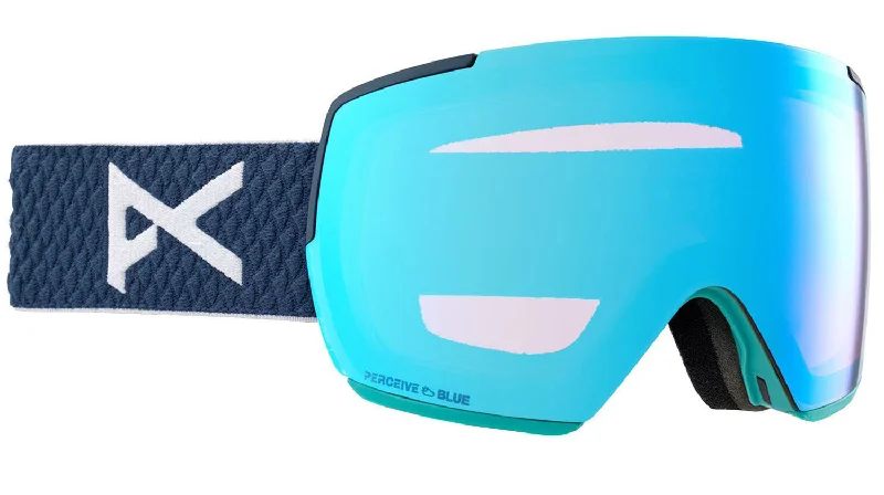 Waterproof all-mountain ski bindings-Anon M5 Goggles & MFI Face Mask & Spare Lens 2024 Nightfall / Perceive Variable Blue Lens