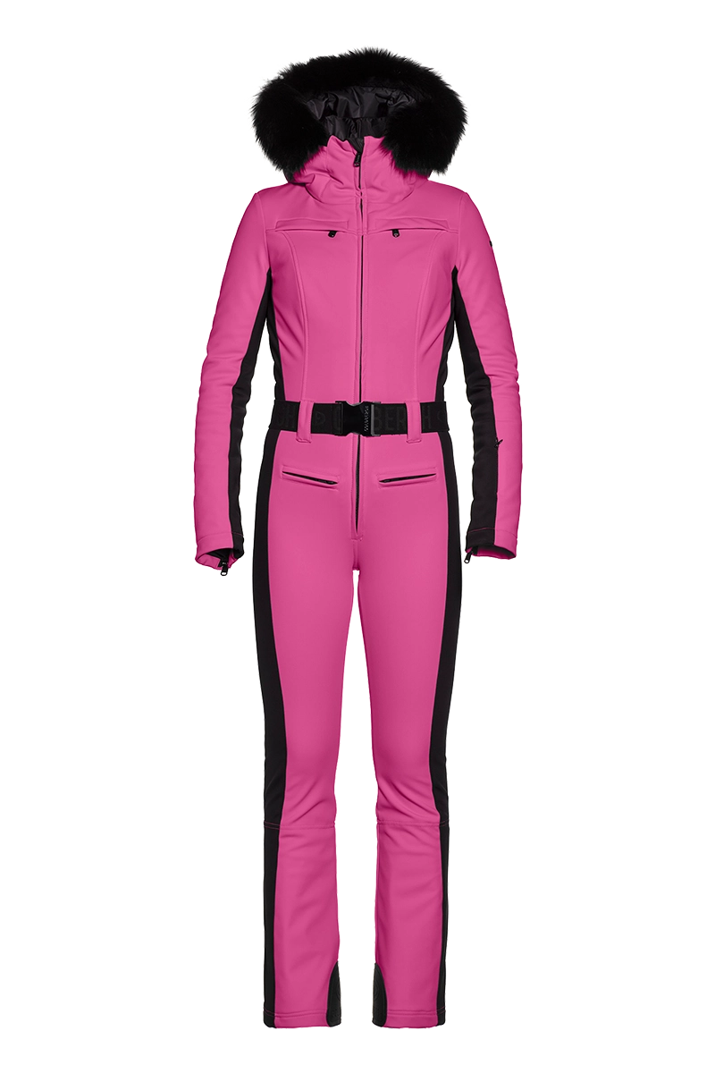 Designer freestyle skis for jumps-Parry Down Ski Suit - Real Fur Collar