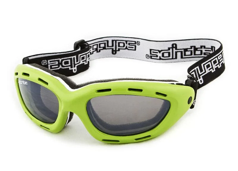 Durable alpine ski helmets-Jet Tribe CLASSIC GOGGLES GREEN FRAME/ SMOKE LENS