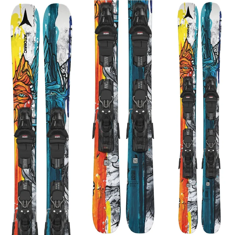 Adjustable ski poles for beginners-Atomic Bent Chetler Mini Skis With M10 Bindings