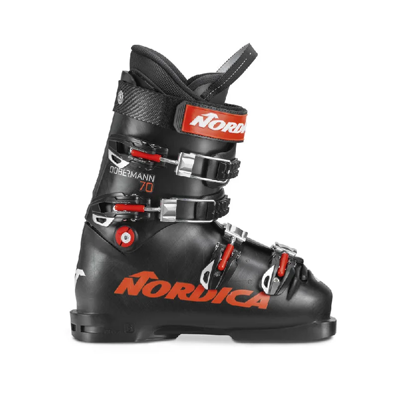 Designer ski boots for women-Nordica Dobermann 70 LC Kid's Race Ski Boots 2023