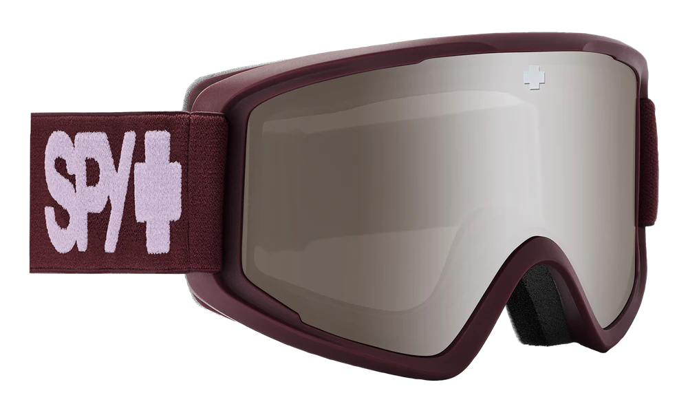 Lightweight powder ski helmets-Spy Crusher Elite Junior Goggles Matte Merlot / Bronze Silver Mirror