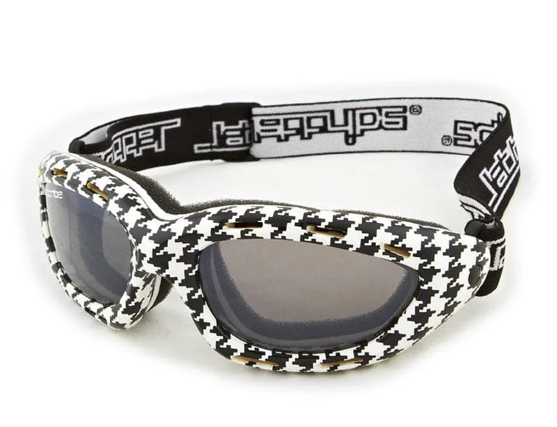 Designer ski boots for racing-JetTribe CLASSIC GOGGLES HOUNDSTOOTH FRAME/ SMOKE LENS