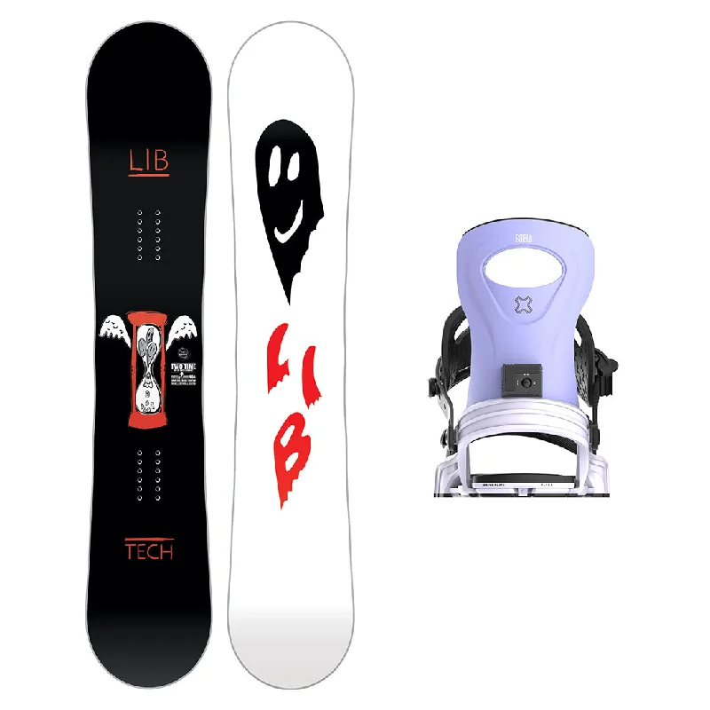 Affordable ski boots for teens-Lib Tech Women's Two Time Snowboard with Bent Metal Women's Metta Snowboard Binding 2025