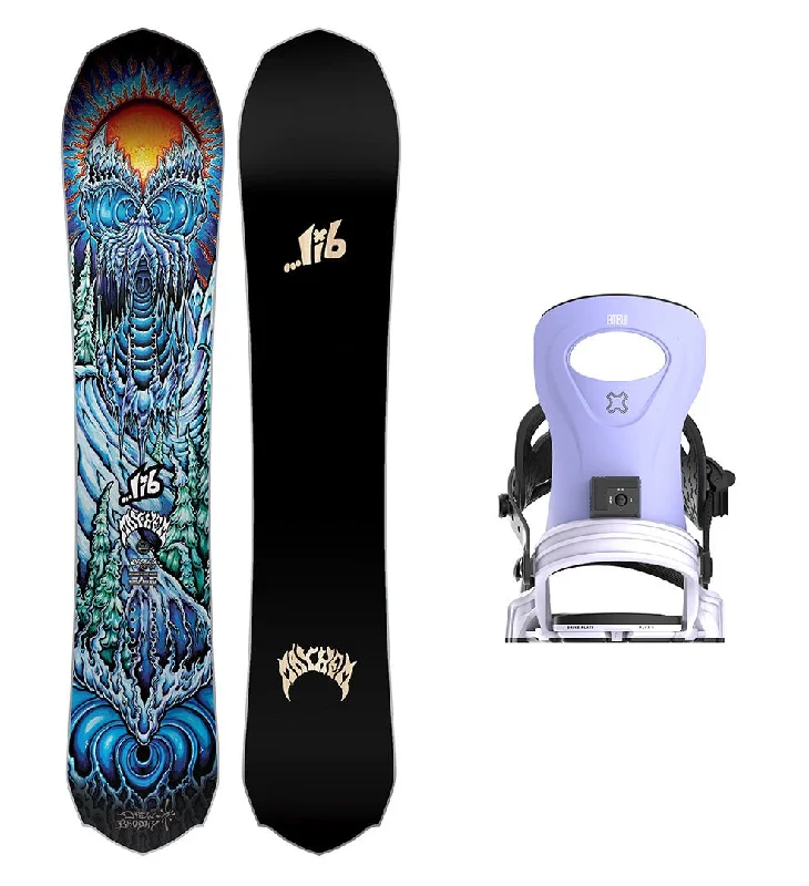 Affordable carving ski helmets-Lib Tech Mayhem Rocket Snowboard with Bent Metal Women's Metta Snowboard Binding 2025