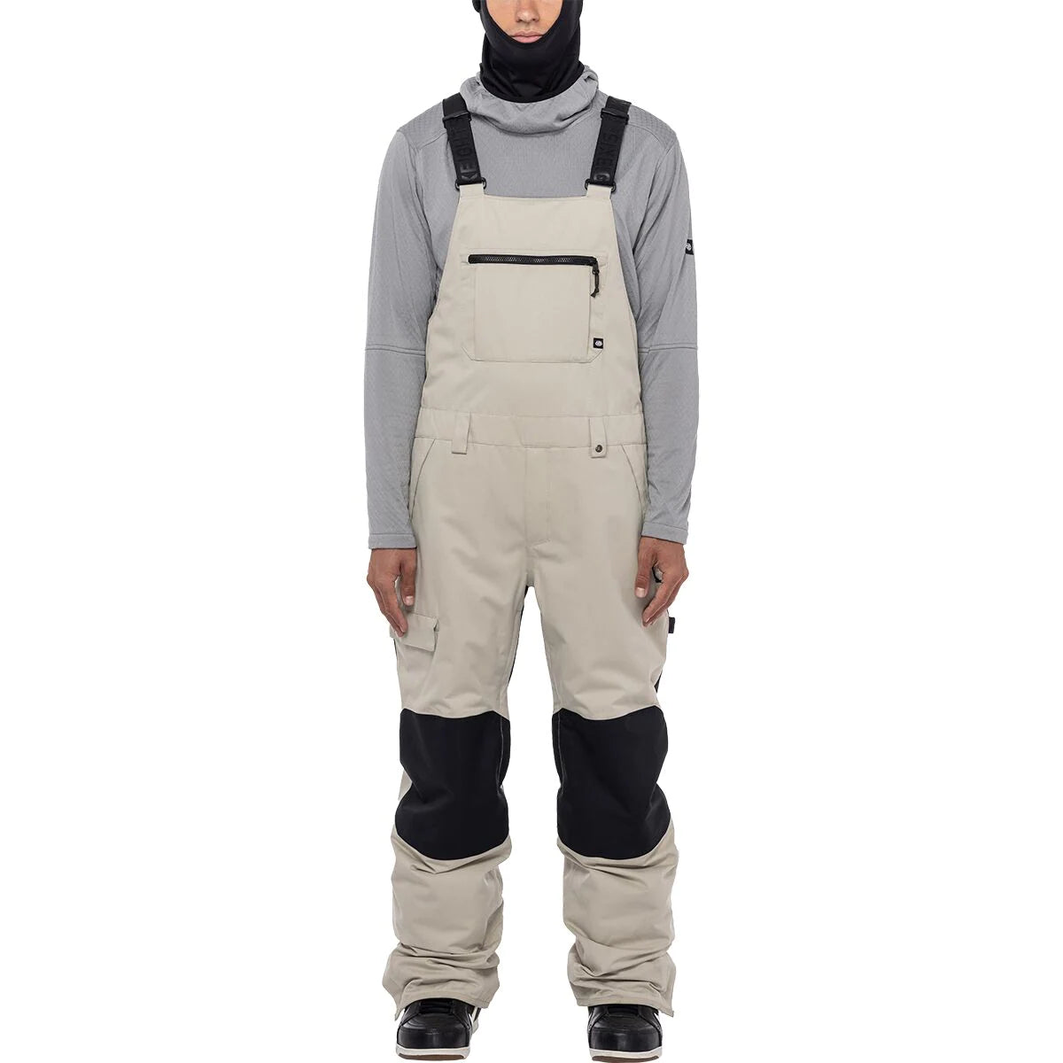 Durable carving ski boots-686 Hot Lap Bib Pants Mens Putty