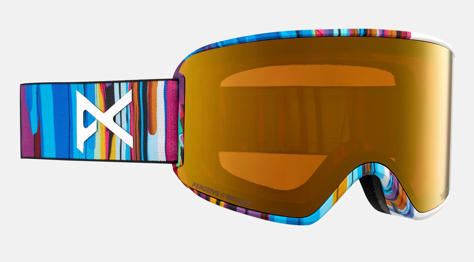 Waterproof ski helmets for racing-Anon WM3 Goggles & MFI Face Mask & Spare Lens 2024 Feelgood / Perceive Sun Bronze Lens