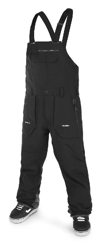 Affordable carving ski bindings-Volcom Rain Gore-Tex Bib Overall - Black