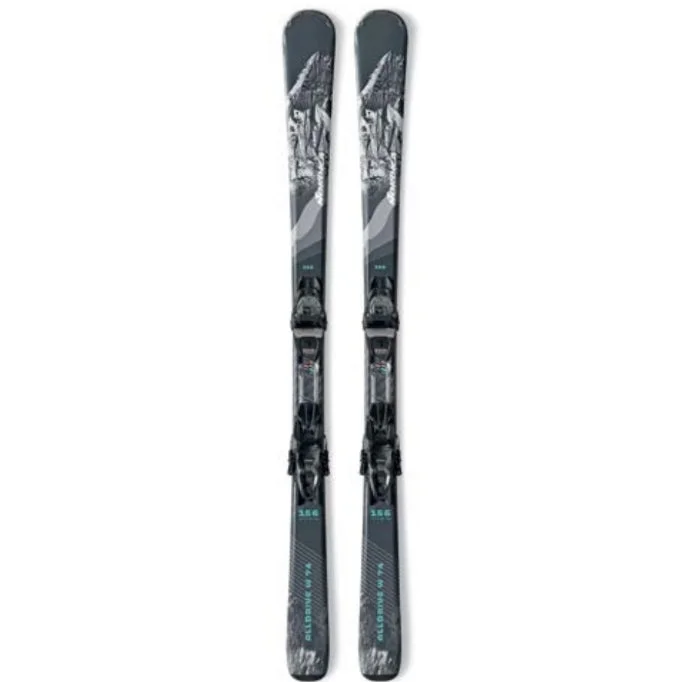 Designer ski bindings for kids-Nordica Alldrive 74 W Fdt Womens Skis