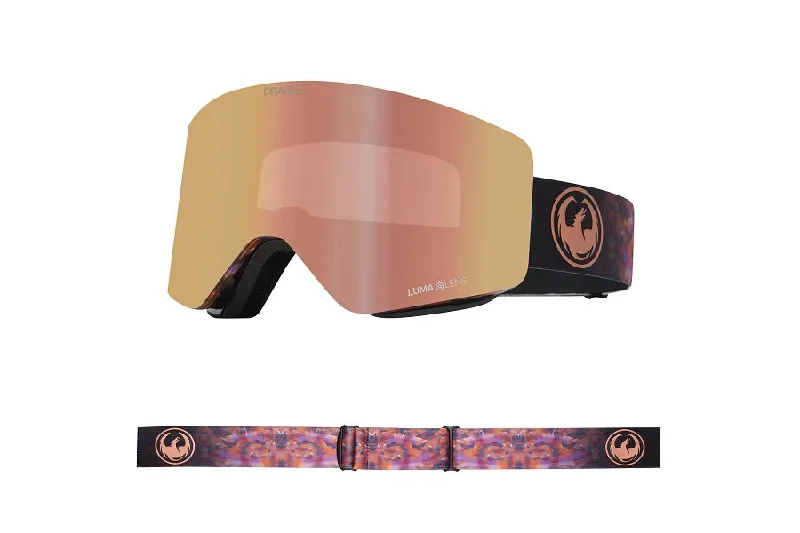 Compact carving ski bindings-Dragon R1 OTG Snow Goggles Low Bridge 2024 Amethyst / Lumalens Rose Gold Ion + Lumalens Violet