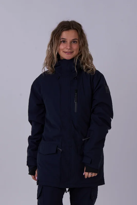 Compact alpine ski helmets-Yeh Girl Ski & Snowboard Jacket - Katie Ormerod Black Stars Signature line