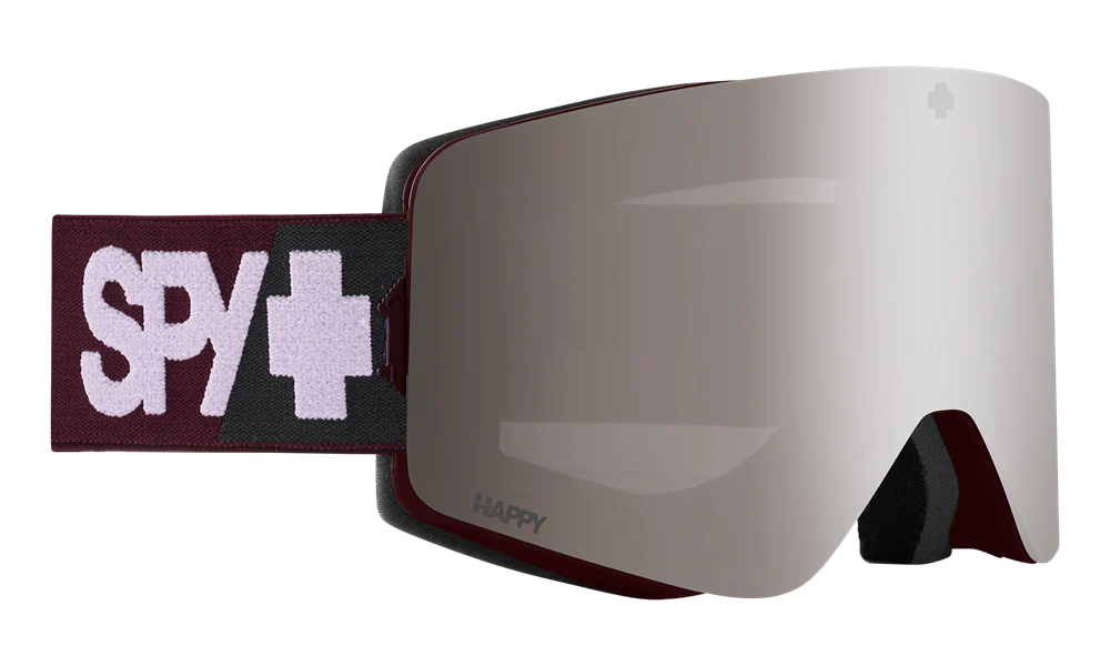 Adjustable freestyle ski helmets-Spy Marauder SE Goggles Merlot / Happy Bronze Silver Mirror + Spare Lens