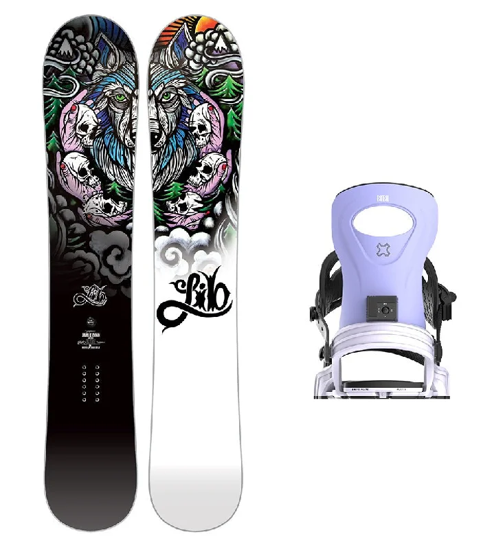 Designer all-mountain ski boots-Lib Tech Jamie Lynn Snowboard with Women's Bent Metal Metta Snowboard Binding 2025