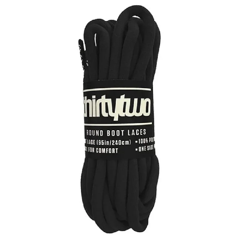 High-performance powder ski bindings-Thirtytwo Replacement Boot Laces Black