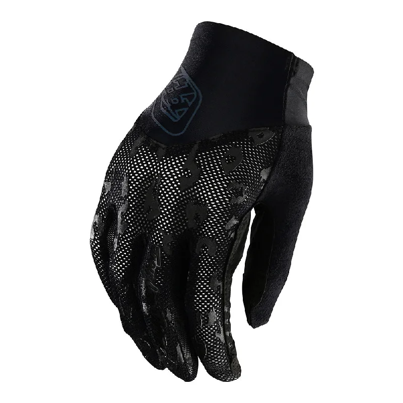 High-performance ski pole tips-Womens Ace Glove Panther Black